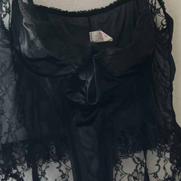 Design by FARIS vintage intimates sheer lace corset black Sz 3X - Picture 3 of 6